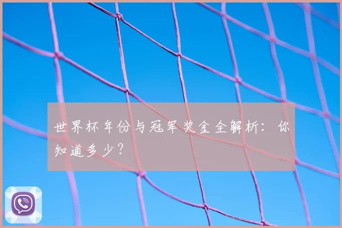 世界杯年份与冠军奖金全解析：你知道多少？