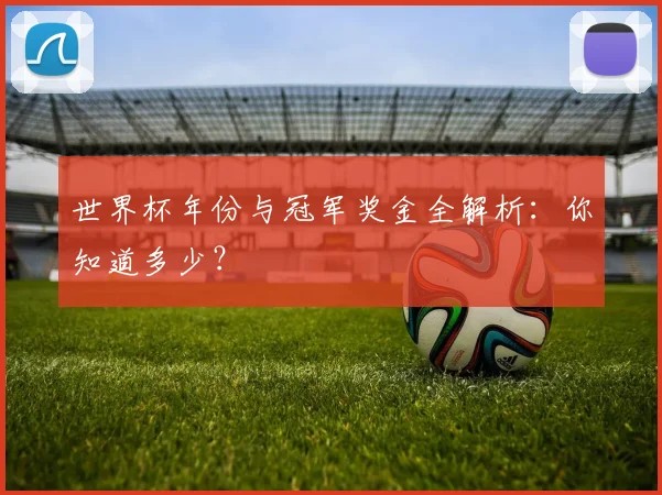 世界杯年份与冠军奖金全解析:你知道多少?
